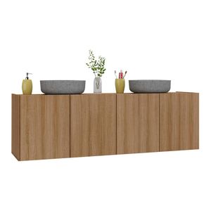 Gabinete de Banheiro 123,5cm Suspenso 4 Portas Multimóveis MP5047