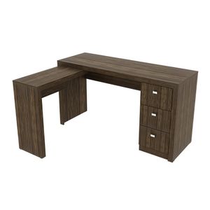Escrivaninha/Mesa Escritório de Canto Multimóveis CR25011 Nogal