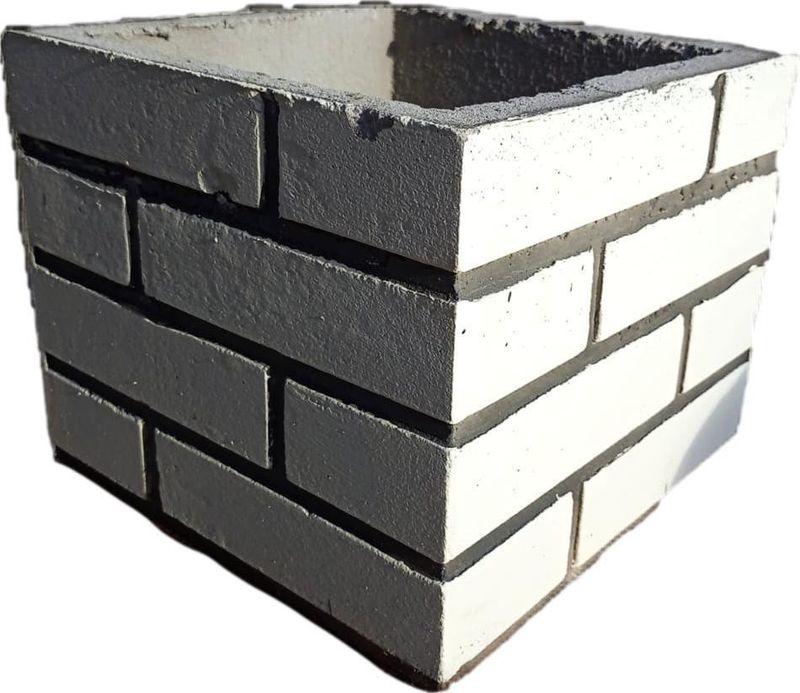 Duto De Concreto Para Churrasqueira De Concreto Litoral TijolinhoMarfim 30X30X25Cm
