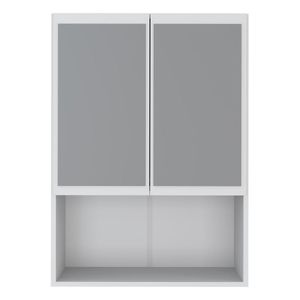 Armário Banheiro com 2 portas e espelho Aspen Smart Plus Multimóveis Branco
