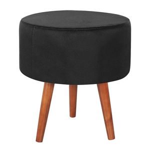 Puff Puf Redondo Pes Palito 44x40cm Suede MPassos