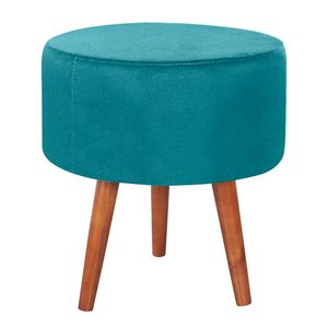 Puff Puf Redondo Pes Palito 44x40cm Suede MPassos