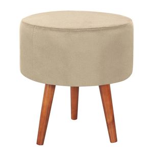 Puff Puf Redondo Pes Palito 44x40cm Suede MPassos