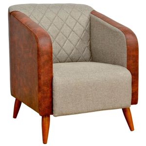 Poltrona Decorativa Silm Pes Em Madeira MPassos