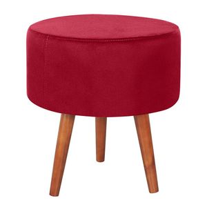 Puff Puf Redondo Pes Palito 44x40cm Suede MPassos