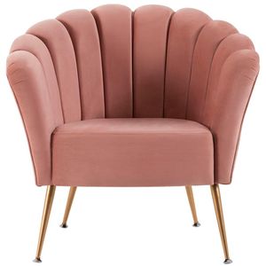 Poltrona Decorativa Pes Aço Dourado 7048 Veludo Dmobiliario