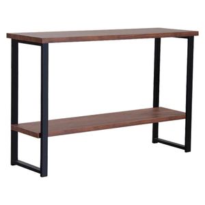Aparador Para Sala Aço Preto 120 cm I10 Madeira Taeda Dmobiliario