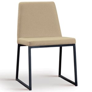 Cadeira Estofada Base Aço Preto F37 Dmobiliario