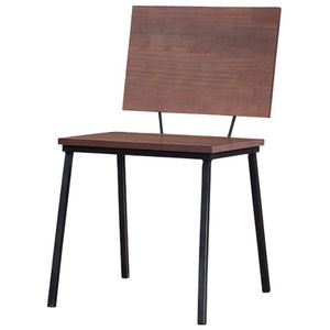 Cadeira Decorativa Base Aço Preto I03 Madeira Taeda Dmobiliario