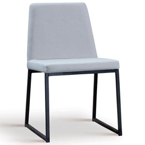 Cadeira Estofada Base Aço Preto F37 Dmobiliario
