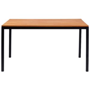 Mesa De Jantar I06 Madeira Taeda 120x76 cm Aço Preto Dmobiliario