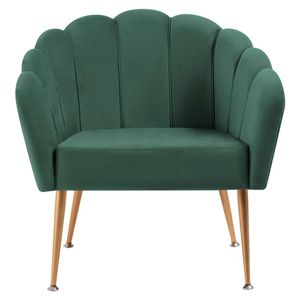 Poltrona Decorativa Pes Aço Dourado 7049 Veludo Dmobiliario