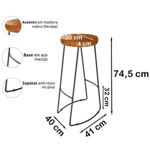 Kit 04 Banqueta Alta Aurum Bar Cozinha Sala Jantar DHom