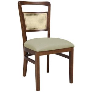 Cadeira Decorativa Tela Natural Pes Madeira Pinhao Nacc