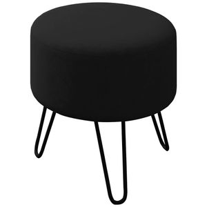 Puff Puf Para Sala Pes Metal Small Veludo Peer