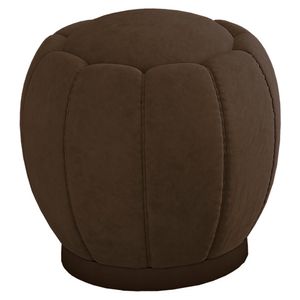 Puff Puf Para Sala Base Metal Chocolate Tull Veludo Peer
