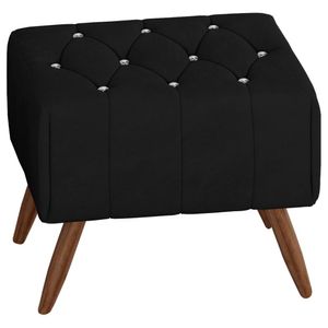 Puff Puf Para Sala Pes Madeira Trit Veludo Peer