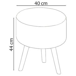 Puff Puf Para Sala Pes Palito Small Veludo SL 944 Peer