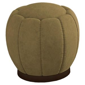 Puff Puf Para Sala Base Metal Chocolate Tull Veludo Peer