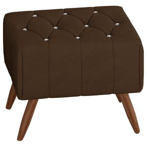 Puff Puf Para Sala Pes Madeira Trit Veludo Peer