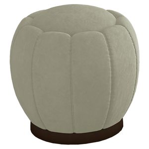Puff Puf Para Sala Base Metal Chocolate Tull Veludo Peer