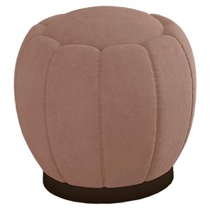 Puff Puf Para Sala Base Metal Chocolate Tull Veludo Peer