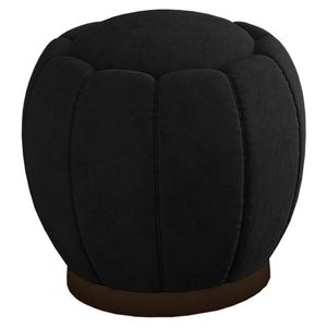 Puff Puf Para Sala Base Metal Chocolate Tull Veludo Peer