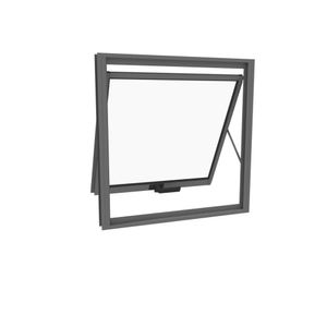 Janela Maxim ar Alumínio Premium Vidro Liso Cinza Grafite - 60x100