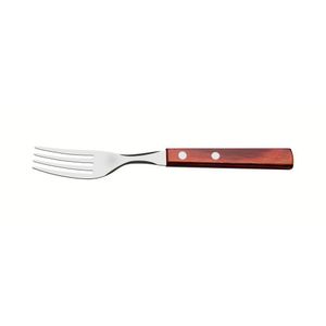 Garfo Para Sobremesa Tramontina Em Aço Inox E Cabo Em Madeira Polywood Vermelho Tramontina