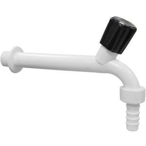 Torneira Pia de Cozinha de Parede Plastilit 15cm com Bico 1/2" SimplesBranco