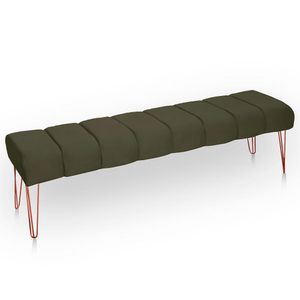 Recamier Estofada Casal Luxo Veludo Cor Chocolate