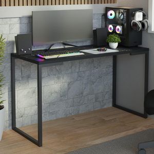 Mesa De Escritório Industrial 120cm Nero Marquina Madesa