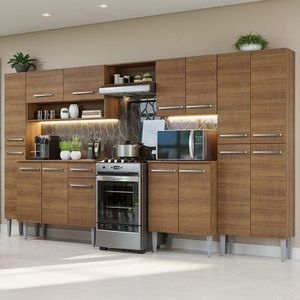 Armário De Cozinha Completa 325cm Rustic Emilly Madesa