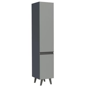 Paneleiro 40 Cm 2 Portas Cinza Nice Madesa Cinza