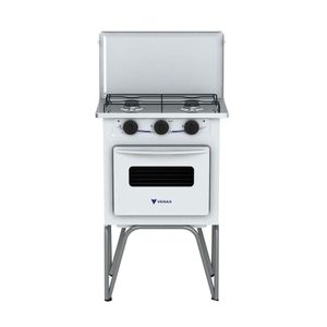 Fogão 2 Bocas Gemini Com Tampa De Metal Branco Gás Glp Venax
