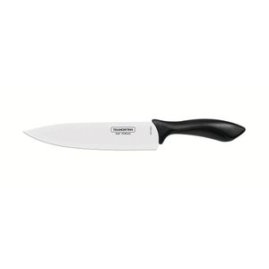Faca Chef Tramontina Affilata Com Lâmina Em Aço Inox E Cabo De Polipropileno Preto 8" Tramontina