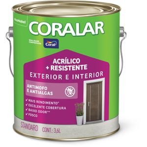 Tinta Acrílica Coralar Duo Fosco Marfim 3,6L