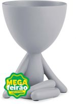 Vaso-Decorativo-Mart-Collection-Poliresina-Cinza-11x14x95cm