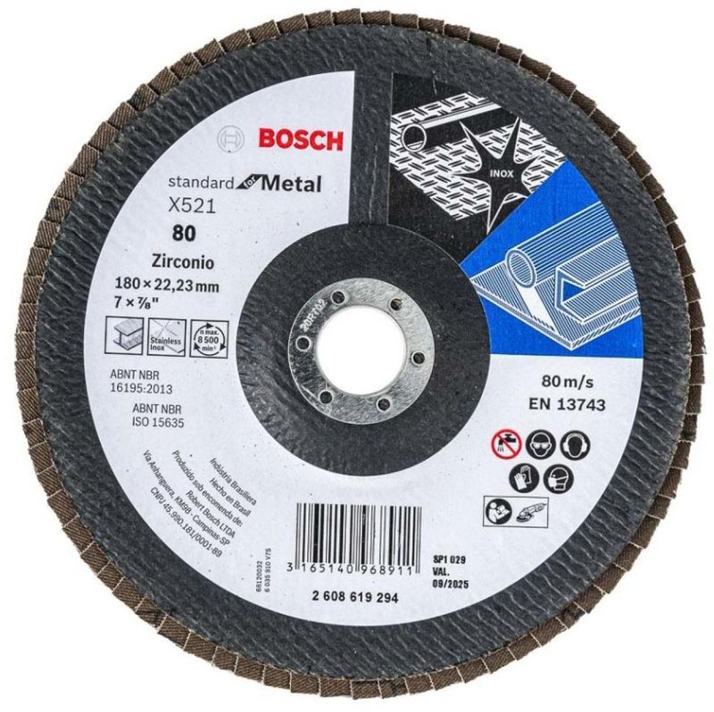 Disco Flap Desbaste Para Metal Bosch Grão 80 7