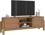 Rack-Para-TV-ate-60-Polegadas-1-Porta-2-Gavetas-Artely-Nature-Carvalho-e-Terracota
