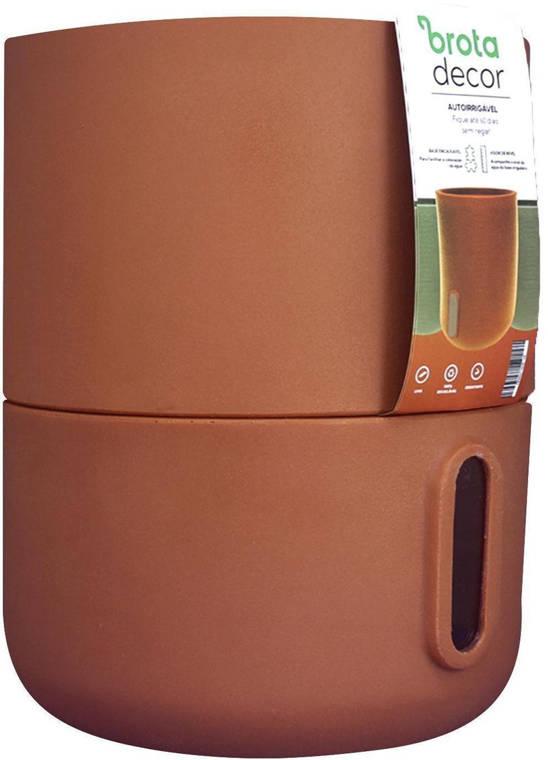 Vaso-Autoirrigavel-Decorativo-Brota-Decor-Terracota