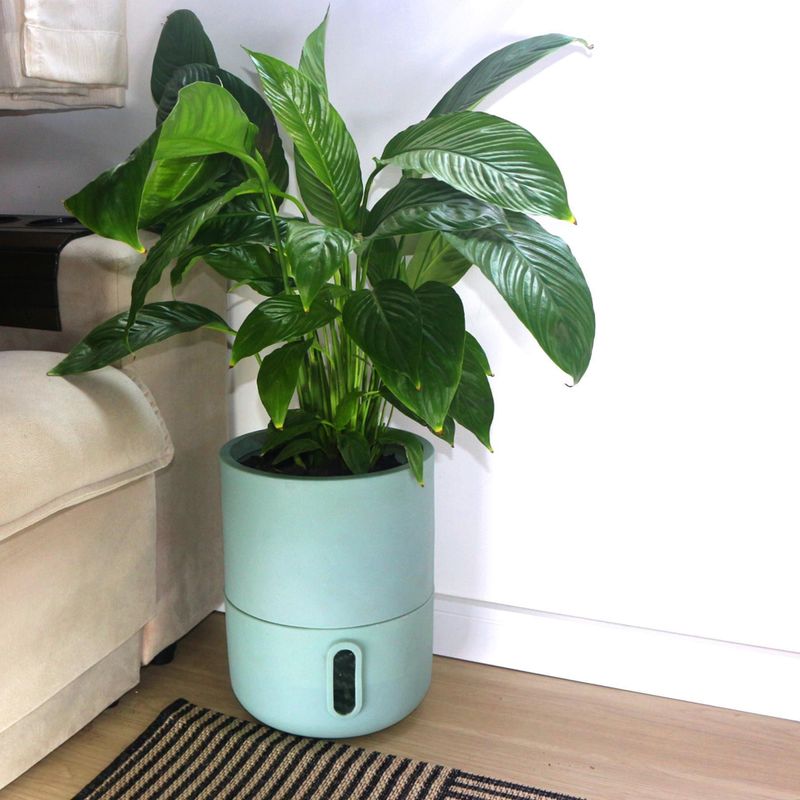 Vaso-Autoirrigavel-Decorativo-Brota-Decor-Verde-Sage