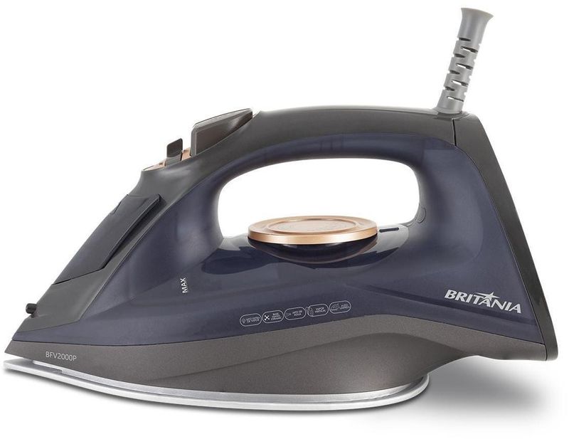 Ferro-de-Passar-Roupa-Eletrico-a-Vapor-Britania-Ceramic-BFV2000P-Chumbo110V