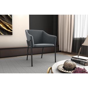 Poltrona Decorativa Malta Matrix Cinza