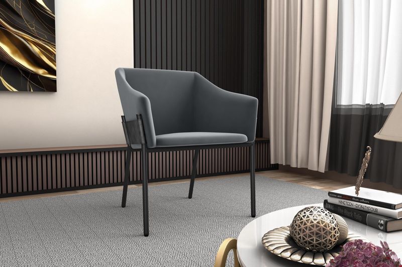 Poltrona-Decorativa-Malta-Matrix-Cinza