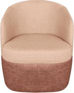 Poltrona Decorativa Carrara Gir Konfort com Corino Marrom Escuro