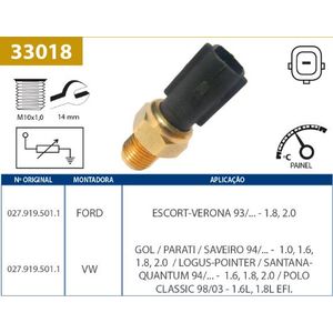 Interruptor Temperatura Gol 1.0 1.0 1.8 2.0 1994