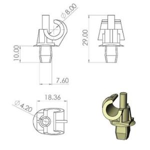 Grampo Vareta Capo Fox Golf Jetta 06 11