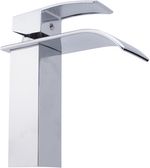 Torneira Way Banheiro Lavabo Monocomando Quadrada Cascata Luxo Bica Baixa Bar-001