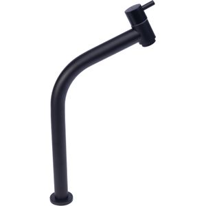Torneira Way Banheiro Metal Bica Alta Preto Bar-008